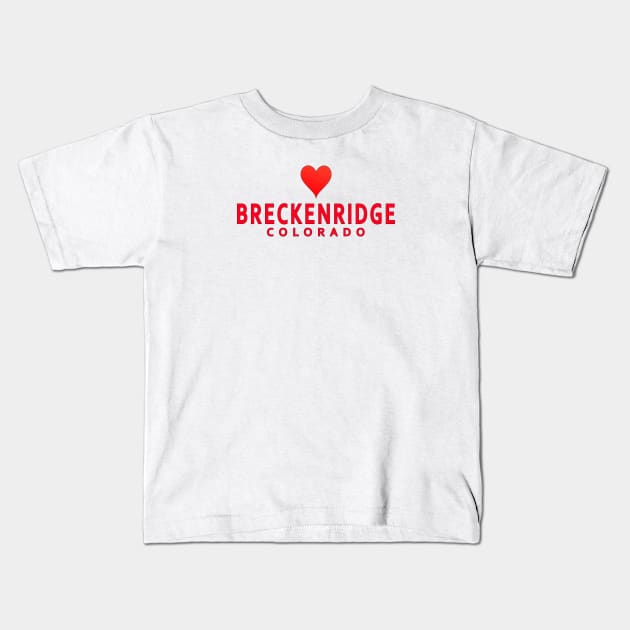 Breckenridge Colorado Kids T-Shirt by SeattleDesignCompany